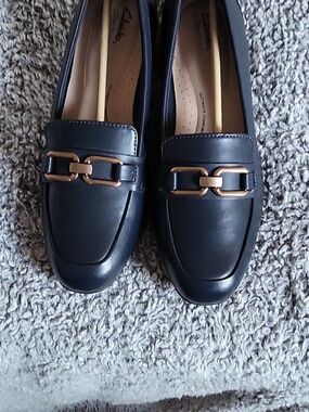 Womens "Clark Collection" Blue "Juliet Echo" Slip On Loafer Size 10M